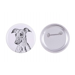Pin, brooch with a dog - Whippet