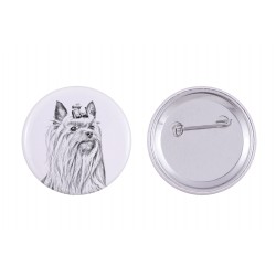 Pin, brooch with a dog - Yorkshire Terrier