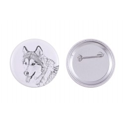 Pin, brooch with a dog - Alaskan Malamute