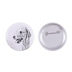 Pin, brooch with a dog - Bedlington Terrier