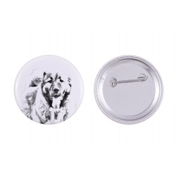 Pin, brooch with a dog - Caucasian Shepherd Dog