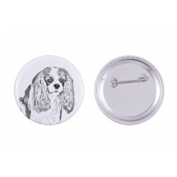 Pin, brooch with a dog - Cavalier King Charles Spaniel