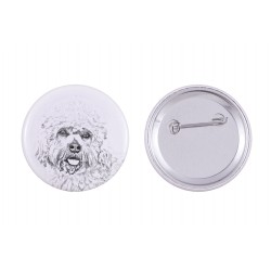 Pin, brooch with a dog - Dandie Dinmont terrier
