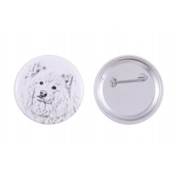 Pin, brooch with a dog - Finnish Lapphund