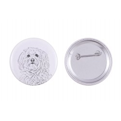 Pin, brooch with a dog - Havanese