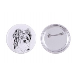 Pin, brooch with a dog - Biewer Terrier