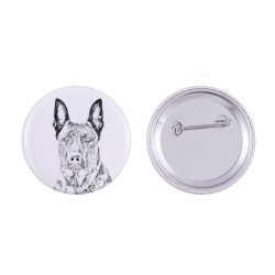 Pin, brooch with a dog - Dutch Shepherd Dog
