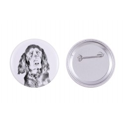Pin, brooch with a dog - Gordon Setter