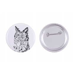 Pin, brooch with a dog - Mudi