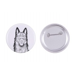 Pin, brooch with a dog - Schipperke
