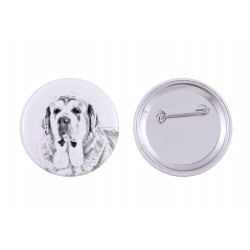 Pin, brooch with a dog - Spanish Mastiff
