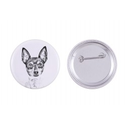 Pin, brooch with a dog - Toy Fox Terrier