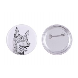 Pin, brooch with a dog - Australian Kelpie