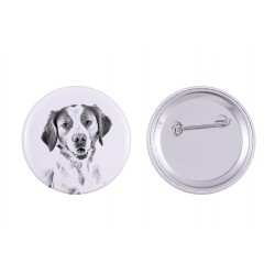 Pin, brooch with a dog - Brittany spaniel