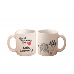 Chien du Saint-Bernard - une tasse avec un chien. "Good morning and love". De haute qualité tasse en céramique.