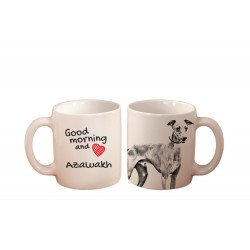 L'Azawakh - une tasse avec un chien. "Good morning and love". De haute qualité tasse en céramique.