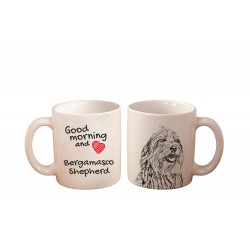 Bergamasco Shepherd - a mug with a dog. "Good morning and love ...". High quality ceramic mug.