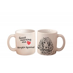 Boykin Spaniel - a mug with a dog. "Good morning and love ...". High quality ceramic mug.