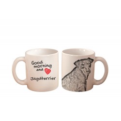 Jagdterrier - a mug with a dog. "Good morning and love ...". High quality ceramic mug.