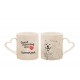 Samoyed - a heart mug with a dog. "Good morning and love ...". High quality ceramic mug.