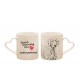 Weimaraner - a heart mug with a dog. "Good morning and love ...". High quality ceramic mug.