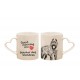 Flandres Cattle Dog - a heart mug with a dog. "Good morning and love ...". High quality ceramic mug.