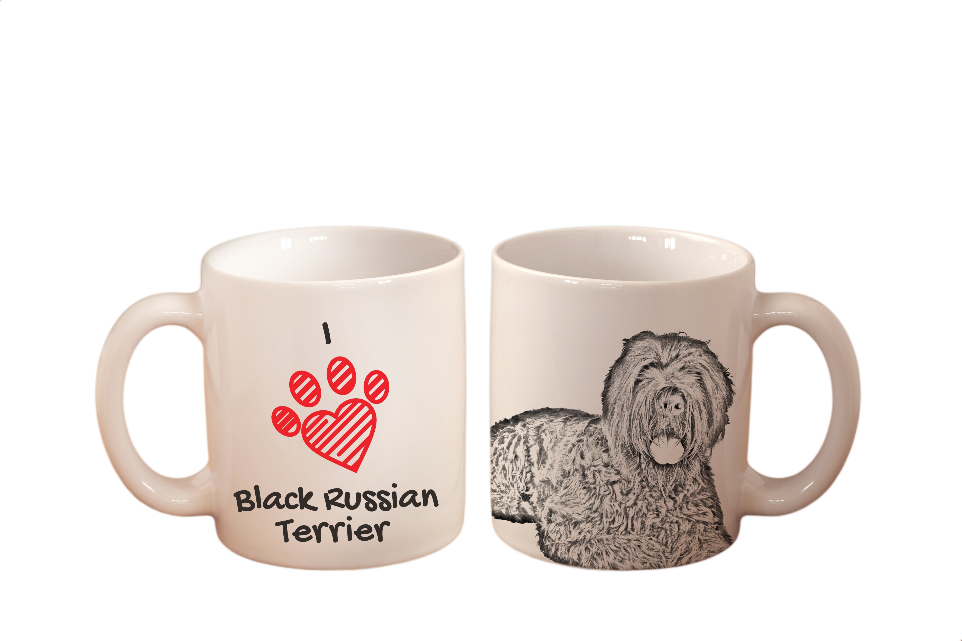 Keramik Becher Subli Dog DE Russische Schwarze Terrier 