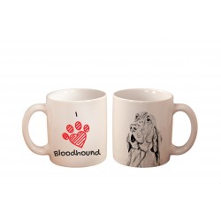 Chien de Saint Hubert - una tazza con un cane. "I love...". Di alta qualità tazza di ceramica.