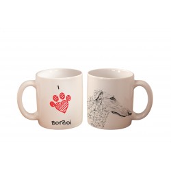 Barzoï - une tasse avec un chien. "I love...". De haute qualité tasse en céramique.