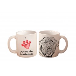 French Mastiff - a mug with a dog. "I love...". High quality ceramic mug.