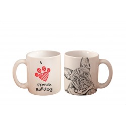 French Bulldog - a mug with a dog. "I love...". High quality ceramic mug.