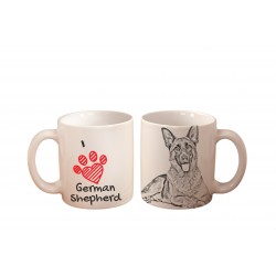 Pastore tedesco - una tazza con un cane. "I love...". Di alta qualità tazza di ceramica.