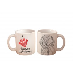 Golden Retriever - a mug with a dog. "I love...". High quality ceramic mug.