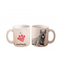 Malinois - a mug with a dog. "I love...". High quality ceramic mug.