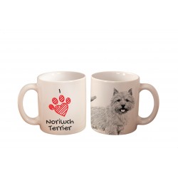 Norwich Terrier - a mug with a dog. "I love...". High quality ceramic mug.