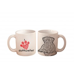 Rottweiler - a mug with a dog. "I love...". High quality ceramic mug.