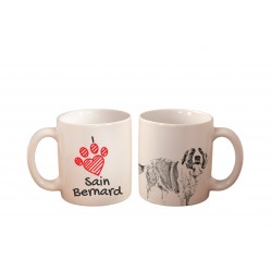 Chien du Saint-Bernard - une tasse avec un chien. "I love...". De haute qualité tasse en céramique.