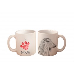 Levriero persiano - una tazza con un cane. "I love...". Di alta qualità tazza di ceramica.