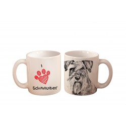 Sznaucer - kubek z wizerunkiem psa i napisem "I love...". Wysokiej jakości kubek ceramiczny.