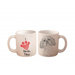 Shih Tzu - kubek z wizerunkiem psa i napisem "I love...". Wysokiej jakości kubek ceramiczny.