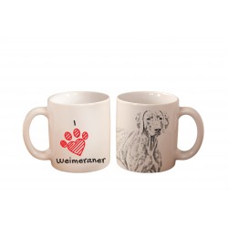 Braco de Weimar - una taza con un perro. "I love...". Alta calidad taza de cerámica.