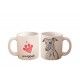 Whippet - kubek z wizerunkiem psa i napisem "I love...". Wysokiej jakości kubek ceramiczny.