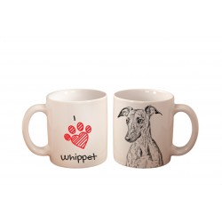 Lévrier Whippet  - une tasse avec un chien. "I love...". De haute qualité tasse en céramique.