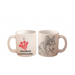 Alaskan malamute - una tazza con un cane. "I love...". Di alta qualità tazza di ceramica.