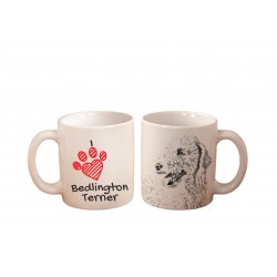 Bedlington Terrier - une tasse avec un chien. "I love...". De haute qualité tasse en céramique.