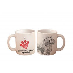 Cocker Spaniel Inglese - una tazza con un cane. "I love...". Di alta qualità tazza di ceramica.