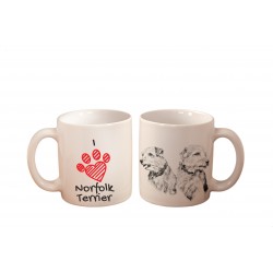 Norfolk Terrier - a mug with a dog. "I love...". High quality ceramic mug.