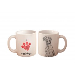 Pointer - kubek z wizerunkiem psa i napisem "I love...". Wysokiej jakości kubek ceramiczny.