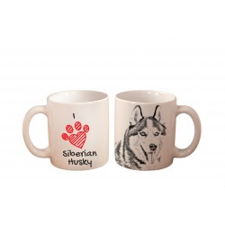 Siberian Husky - a mug with a dog. "I love...". High quality ceramic mug.