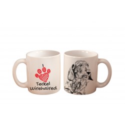 Dachshund wirehaired - a mug with a dog. "I love...". High quality ceramic mug.